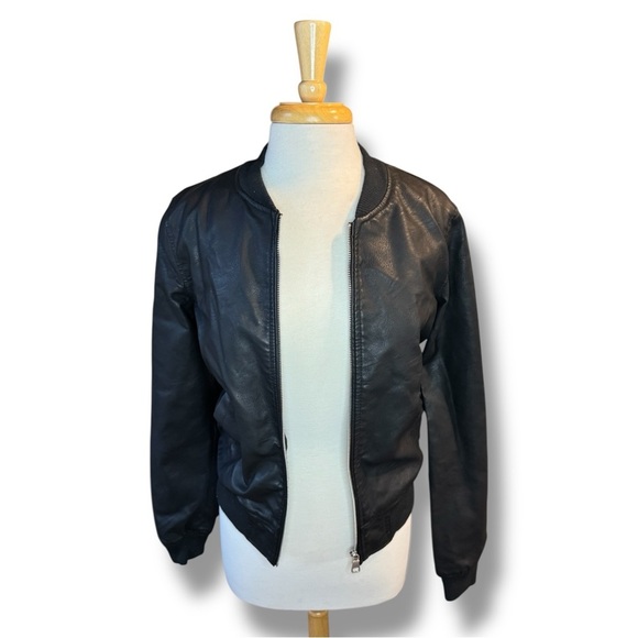 Ci Sono Classic Black Bomber Jacket - Picture 1 of 4